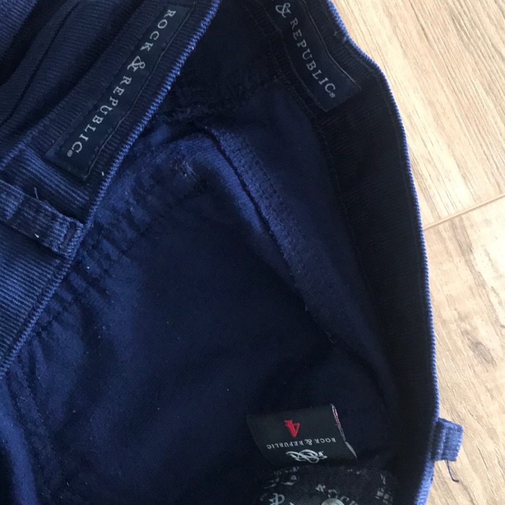 Rock & Republic navy Skinny Cords size 4 - Picture 2 of 6